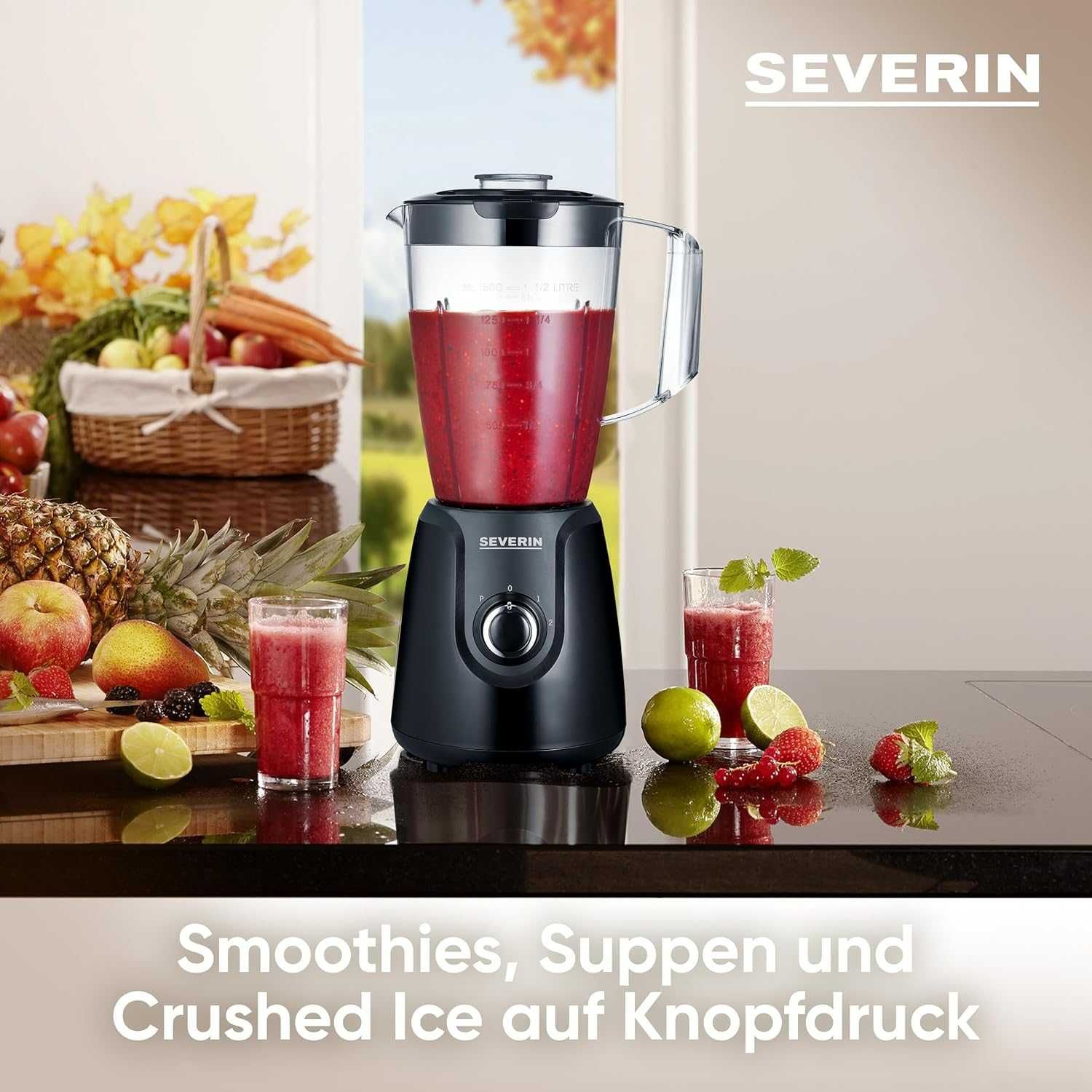 SEVERIN Блендер с подвижен контейнер за смесване, 1,5л,  600W