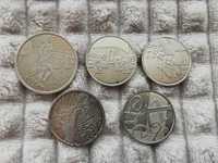 5 броя Сребърни 15 Евро и 5 Евро Монети