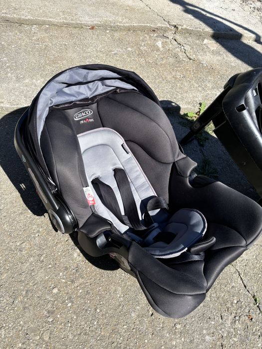 Carut Graco symbio 3 in 1 (landou, scoica si partea sport)+baza scoica