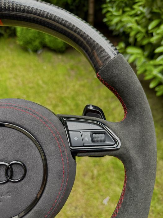 Volan AUDI carbon alcantara nappa S RS A4 A5 A6 A7 A8 S5 Q8 Q7 S7 S8 S
