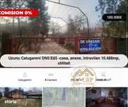 Uzunu Calugareni DN5/E85 -casa, anexe, intravilan 10.488mp, utilitati