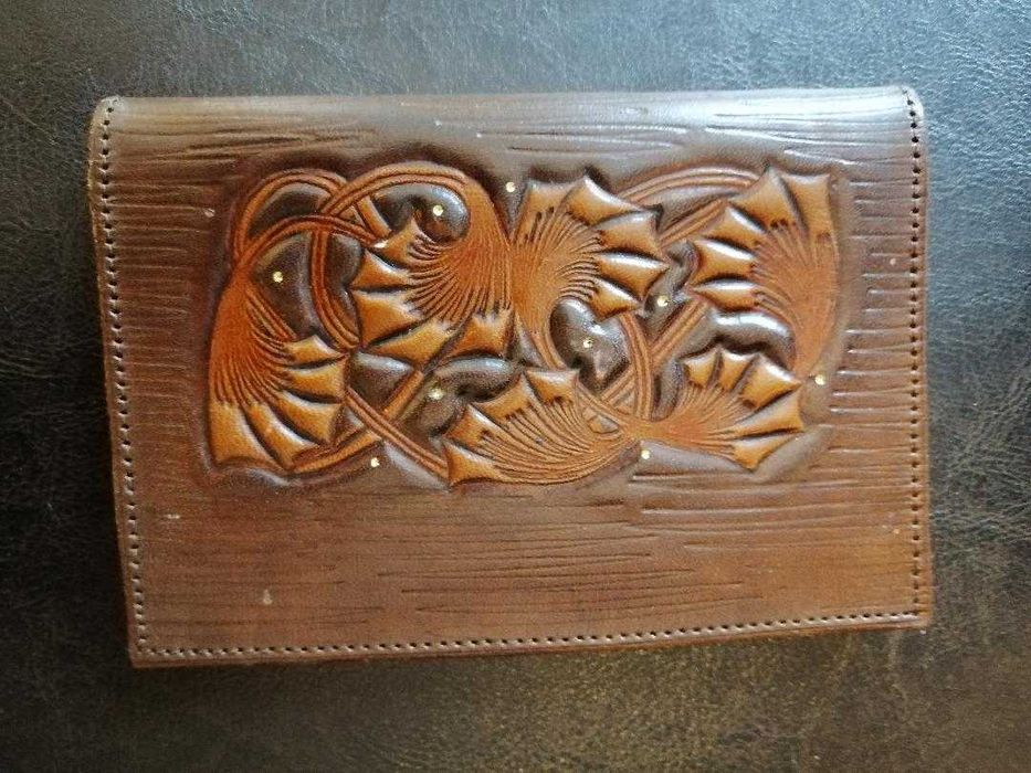 Portofel barbatesc  piele naturala, mode 3D stantat