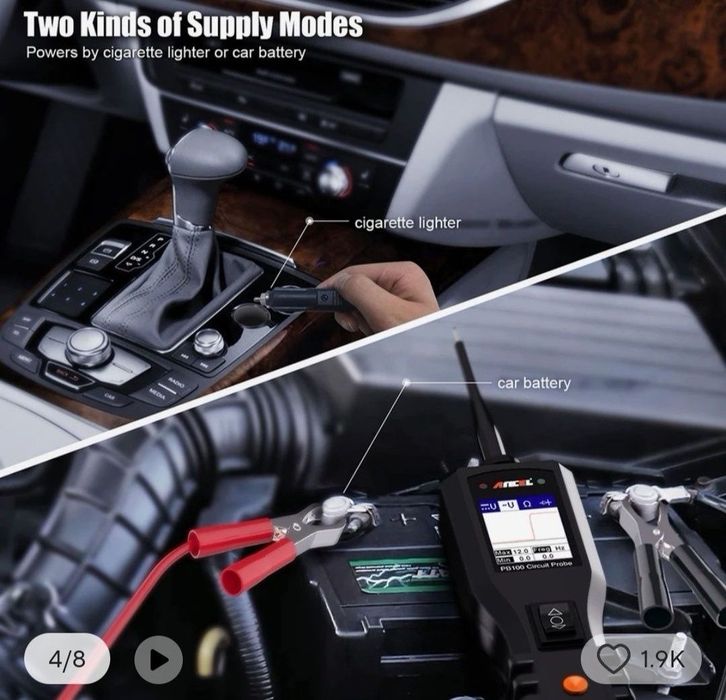 Tester diagnoza auto pt instalația electrică a auto 12v 24v