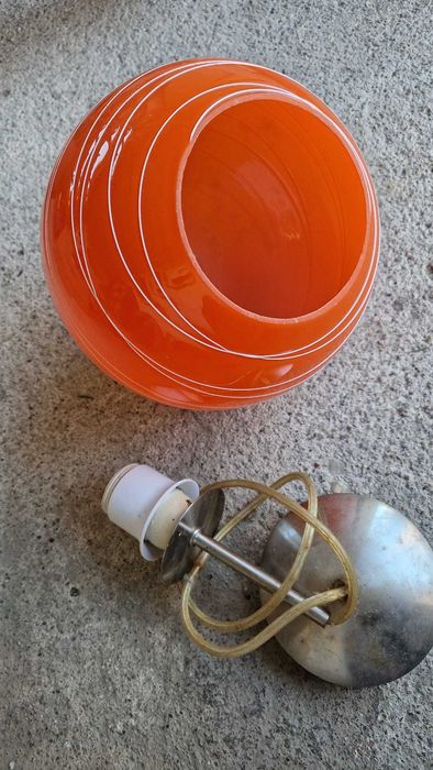 lampa/lustra abajur sticla portocalie