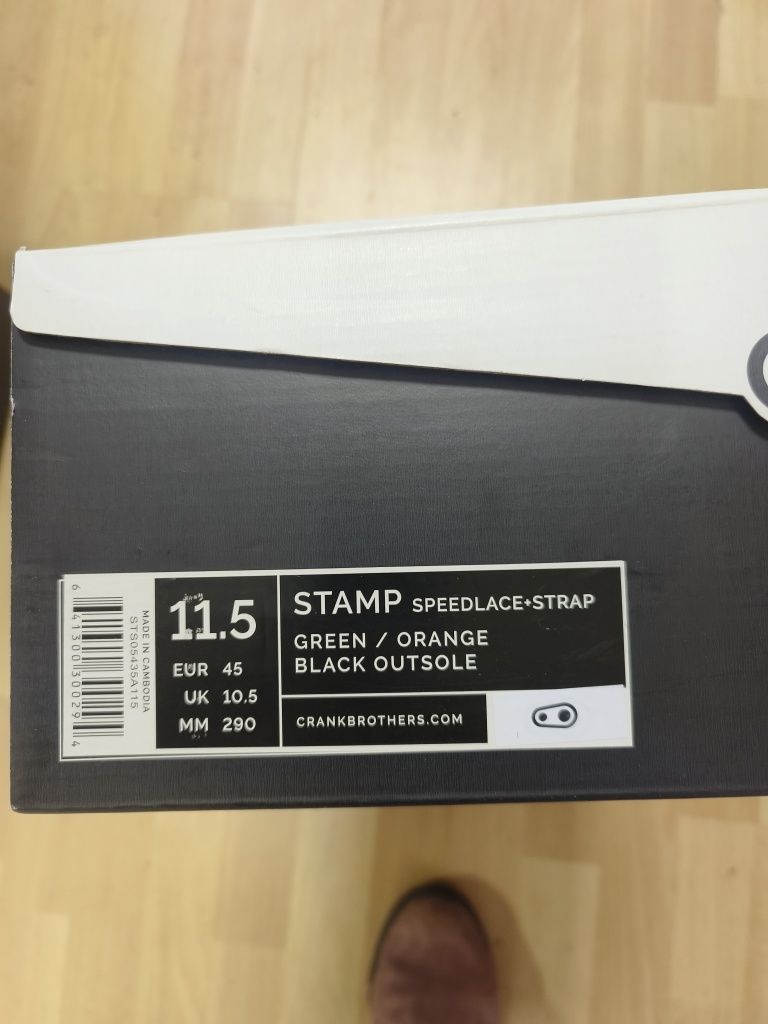Шпайкове Crankbrothers Stamp Speedlace+strap -зелени/оранжеви 42,45