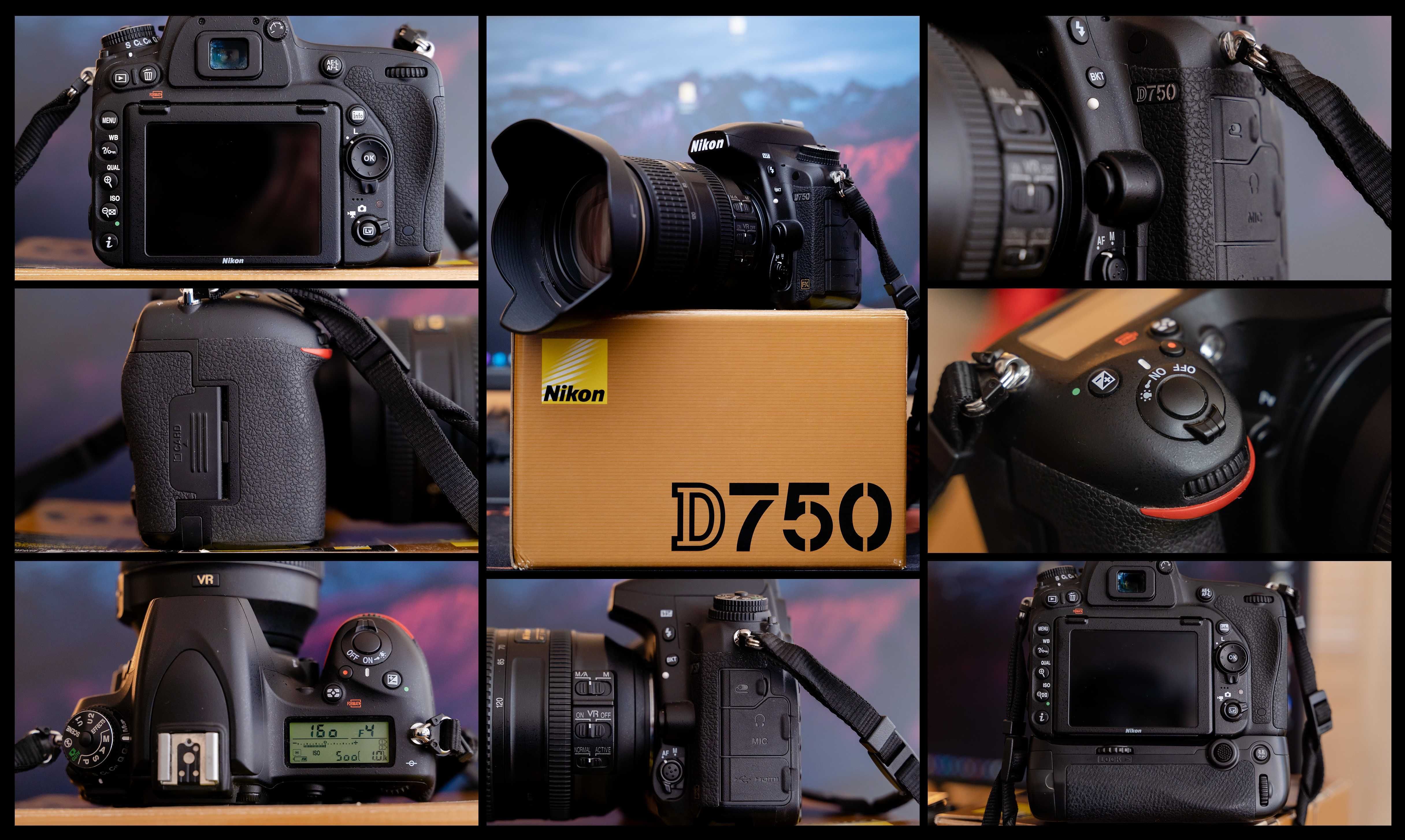Pachet Nikon D750 cu obiective si flashuri
