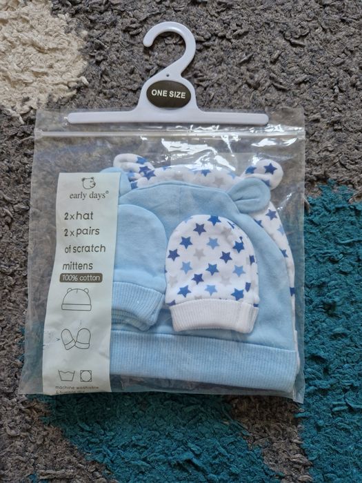 Noi, Set căciulițe + mănuși (0-6 luni) nou nascuti