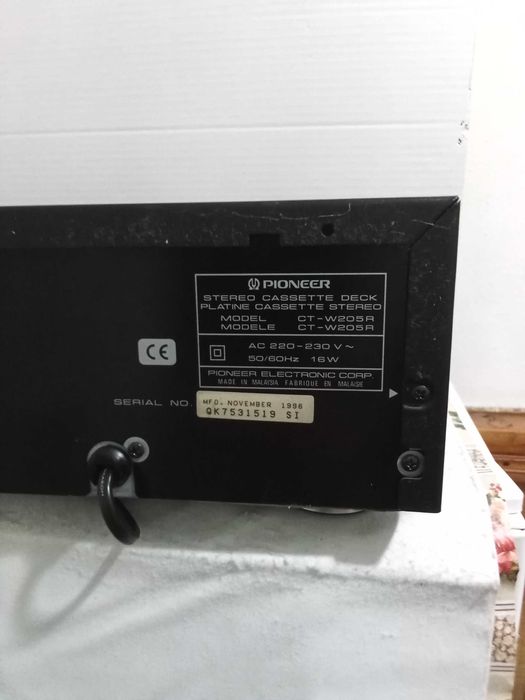 Pioneer CT - W205R dublu casetofon deck autorevers