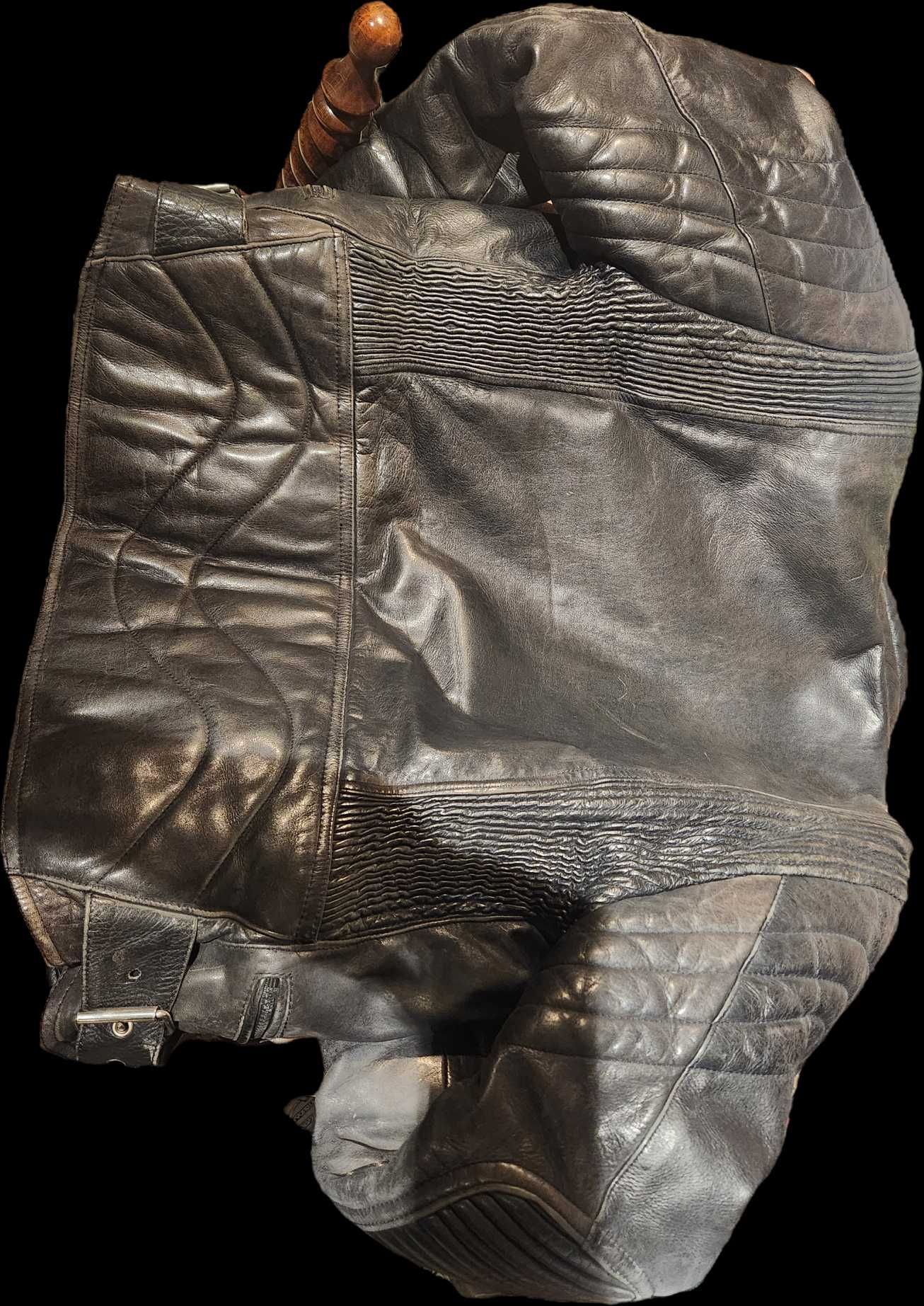Geaca biker din piele marimea 50