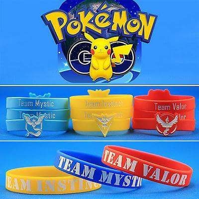 Силиконови Гривни Pokemon GO - Team Valor,Mystic,Instinct