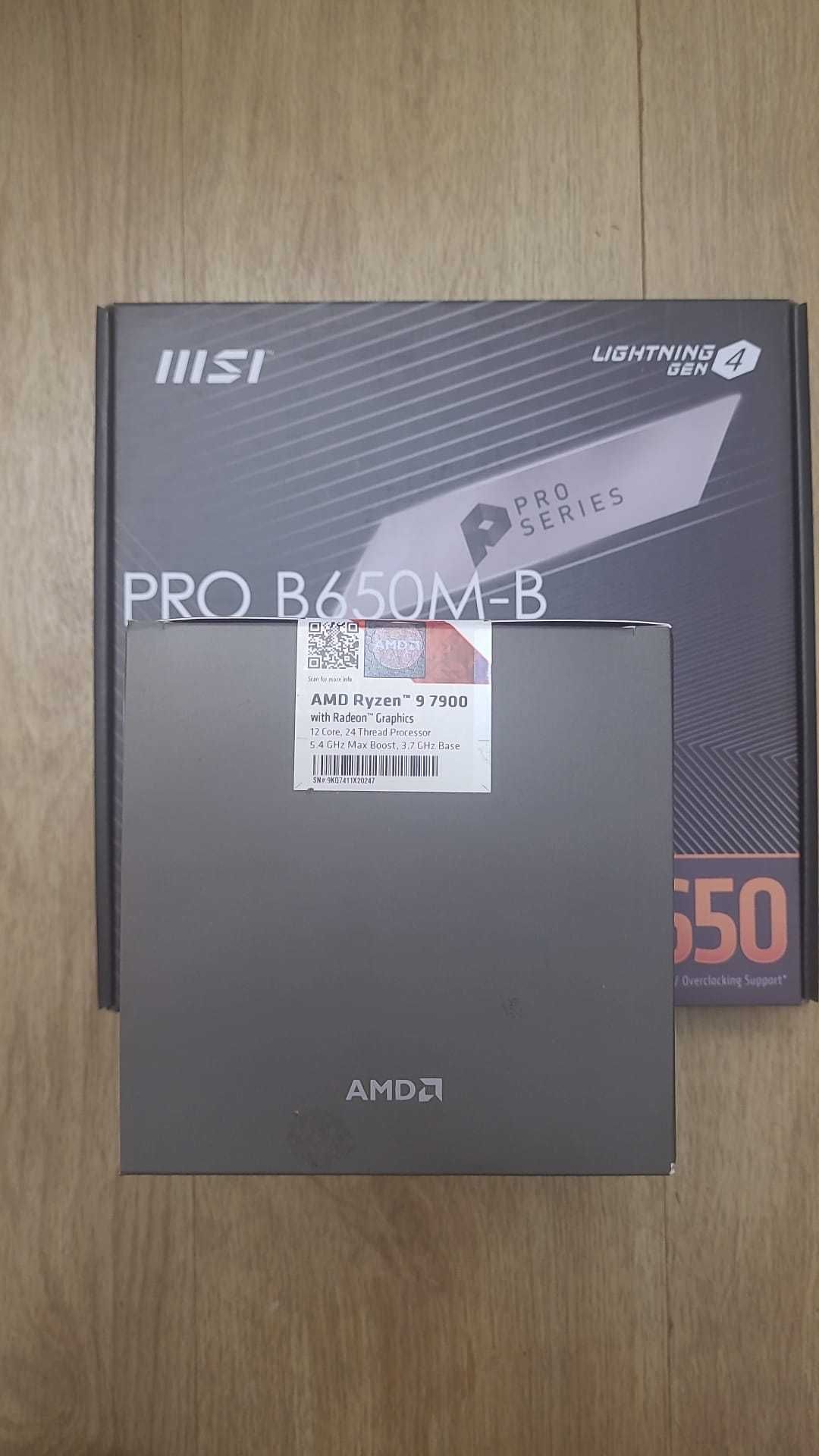 Kit gaming AMD Ryzen 9 7900 +msi b650 , ddr5, am5 , nou