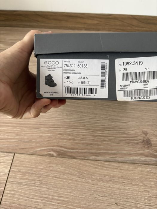 Papucei de iarna din piele, Ecco marimea 25