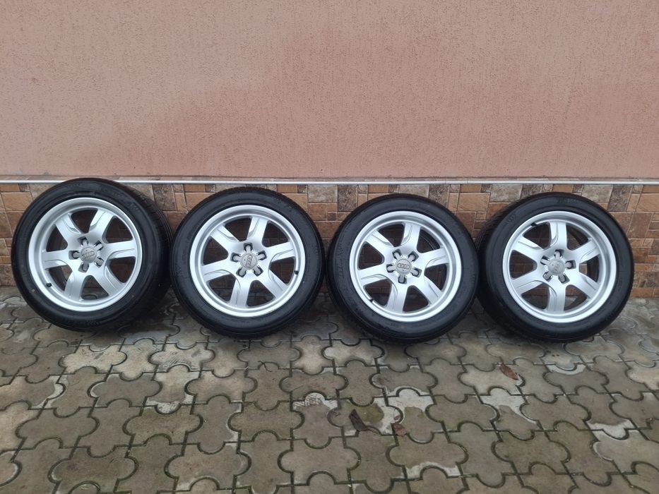 Jante aliaj originale Audi model frumos 225.50.17 cu anvelope noi de v