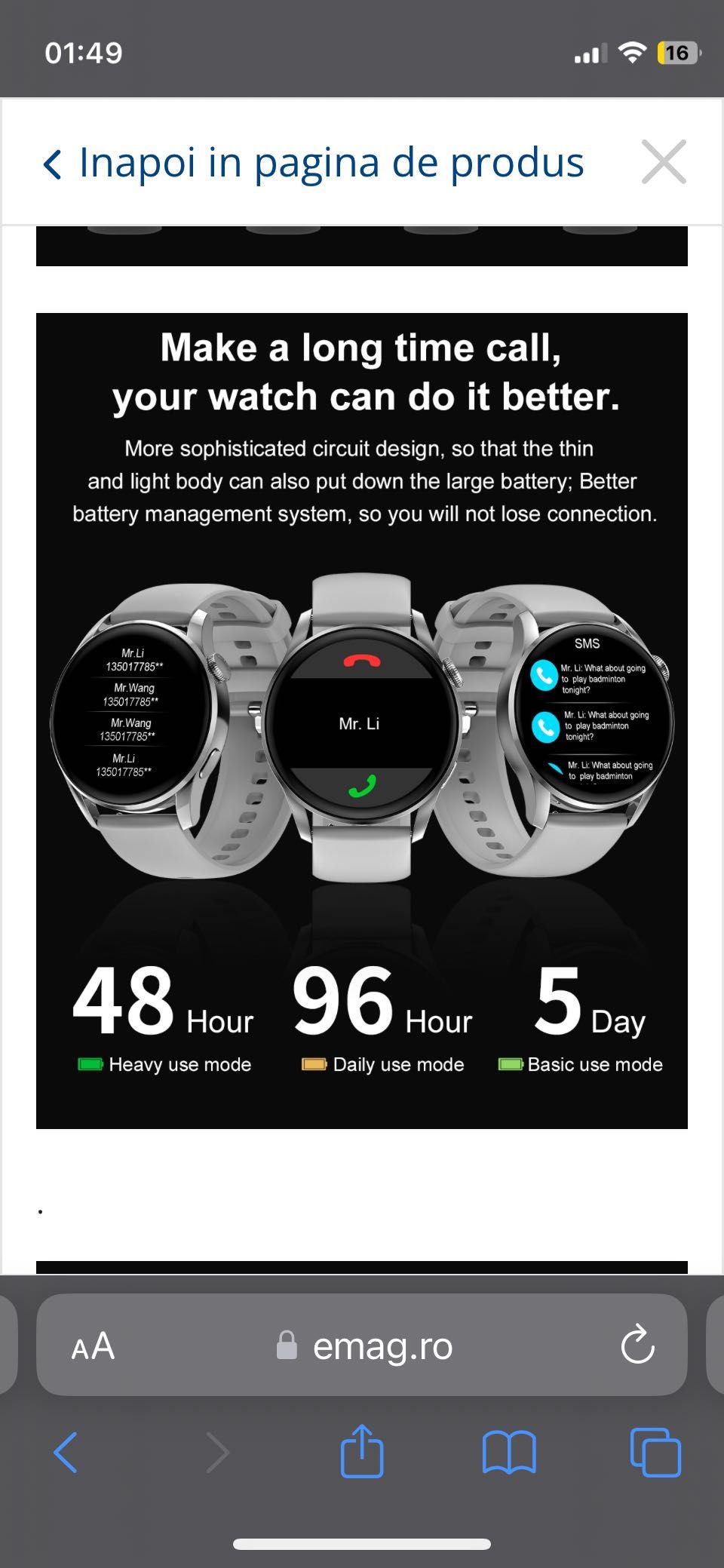 Vând smartwatch aproape nou