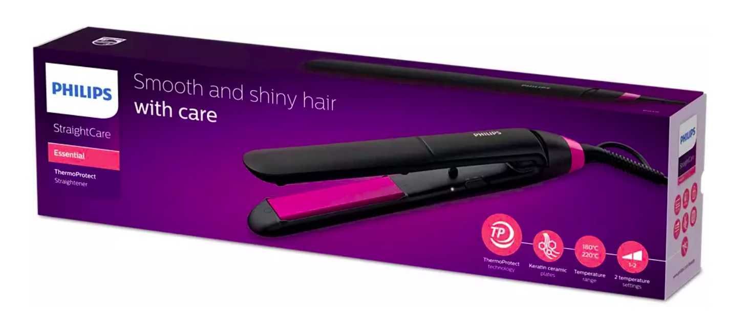 Преса за коса Philips StraighCare Essential BHS375/00,ThermoProtect