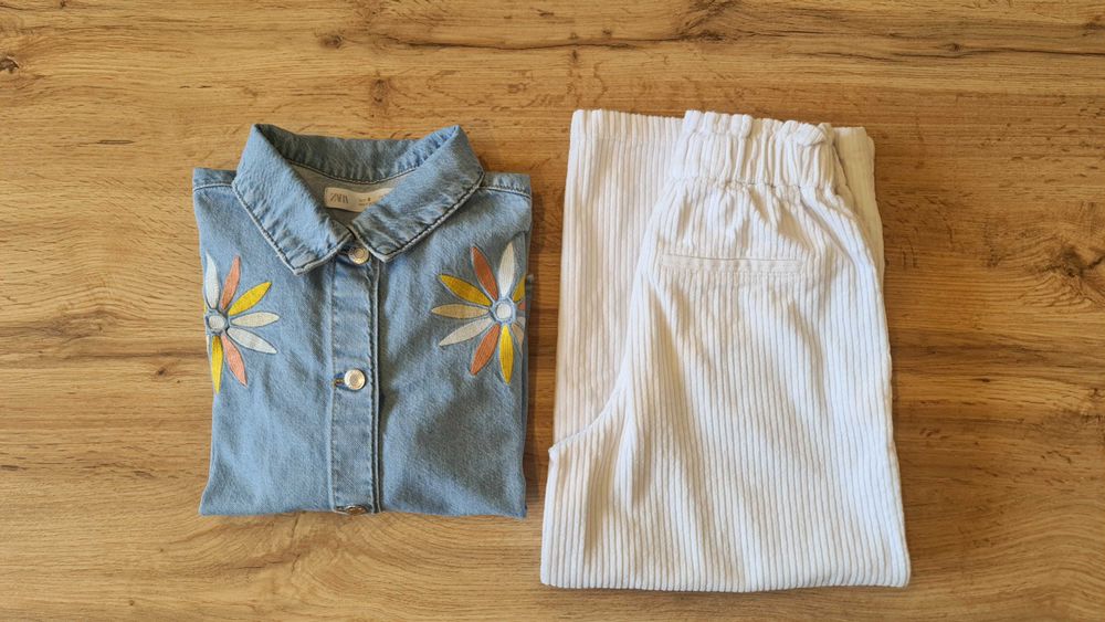 Сет дънкова риза Zara+джинси Mango/8год./128см