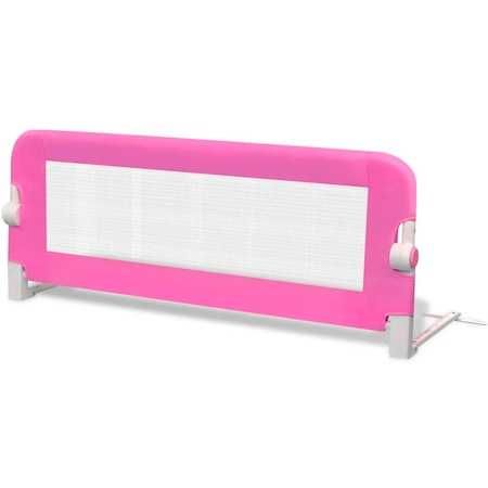 Balustrada de siguranta pentru pat de copil vidaXL, roz, 102x42 cm