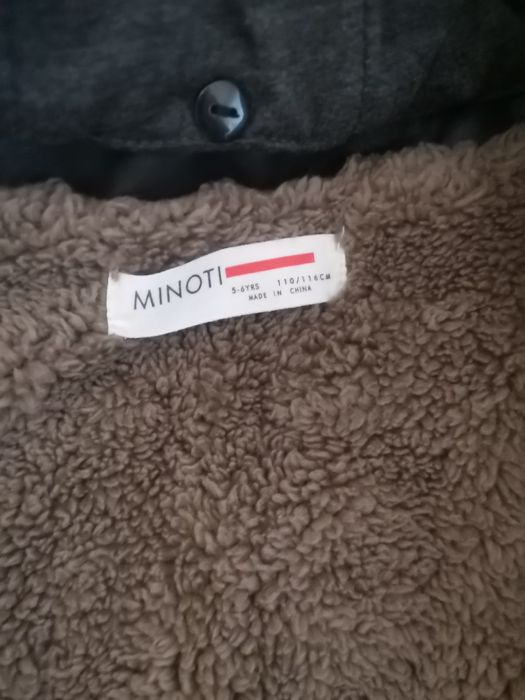 Детско кожено яке с поларена подплата Minoti 110/116