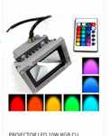 Proiector LED RGB cu telecomanda 10W. 220 V
