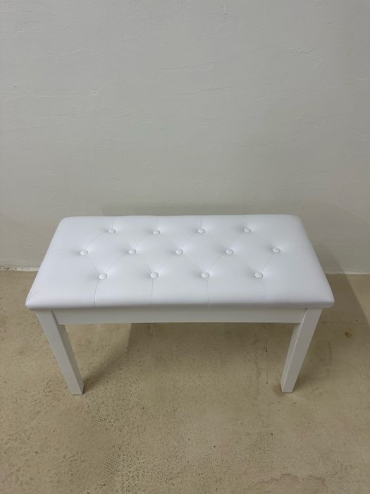 Кожена табуретка с място за съхранение HOMCOM, табуретка за тоалетка