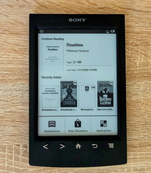 Електронен четец SONY Reader PRS-T2 / електронна книга