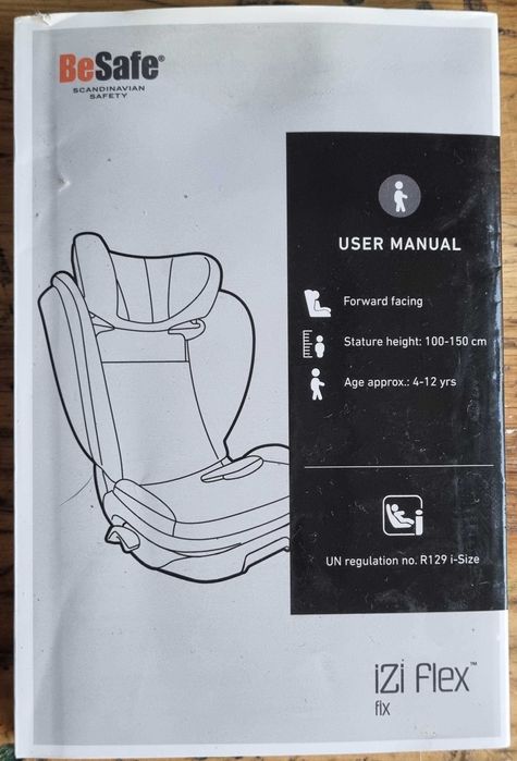 Scaun auto pt copii BeSafe iZi Flex i-Size,4-12 ani, Norvergia, ca nou