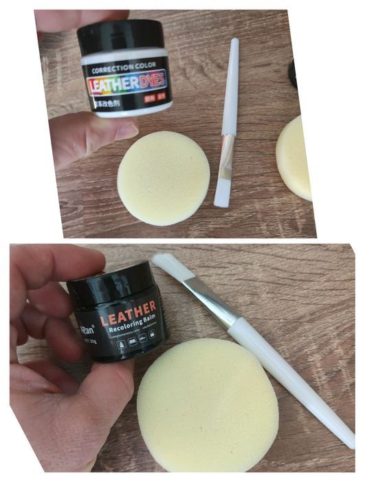 Kit reparație piele vopsea pentru piele 30ml negru / alb