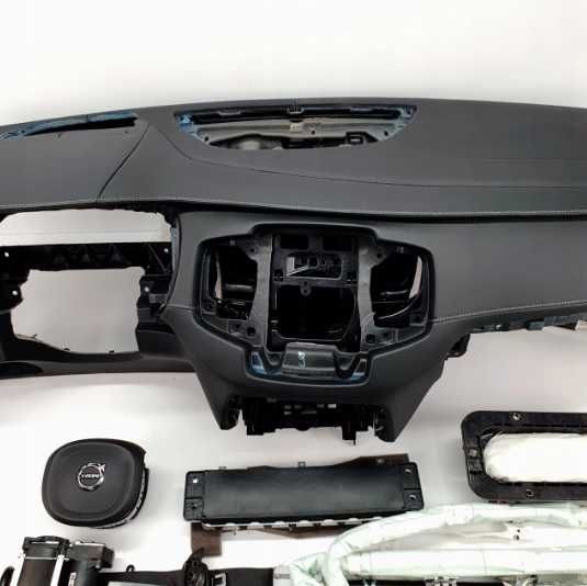 Volvo CX90 kit airbag / plansa de bord piele / set centuri siguranta