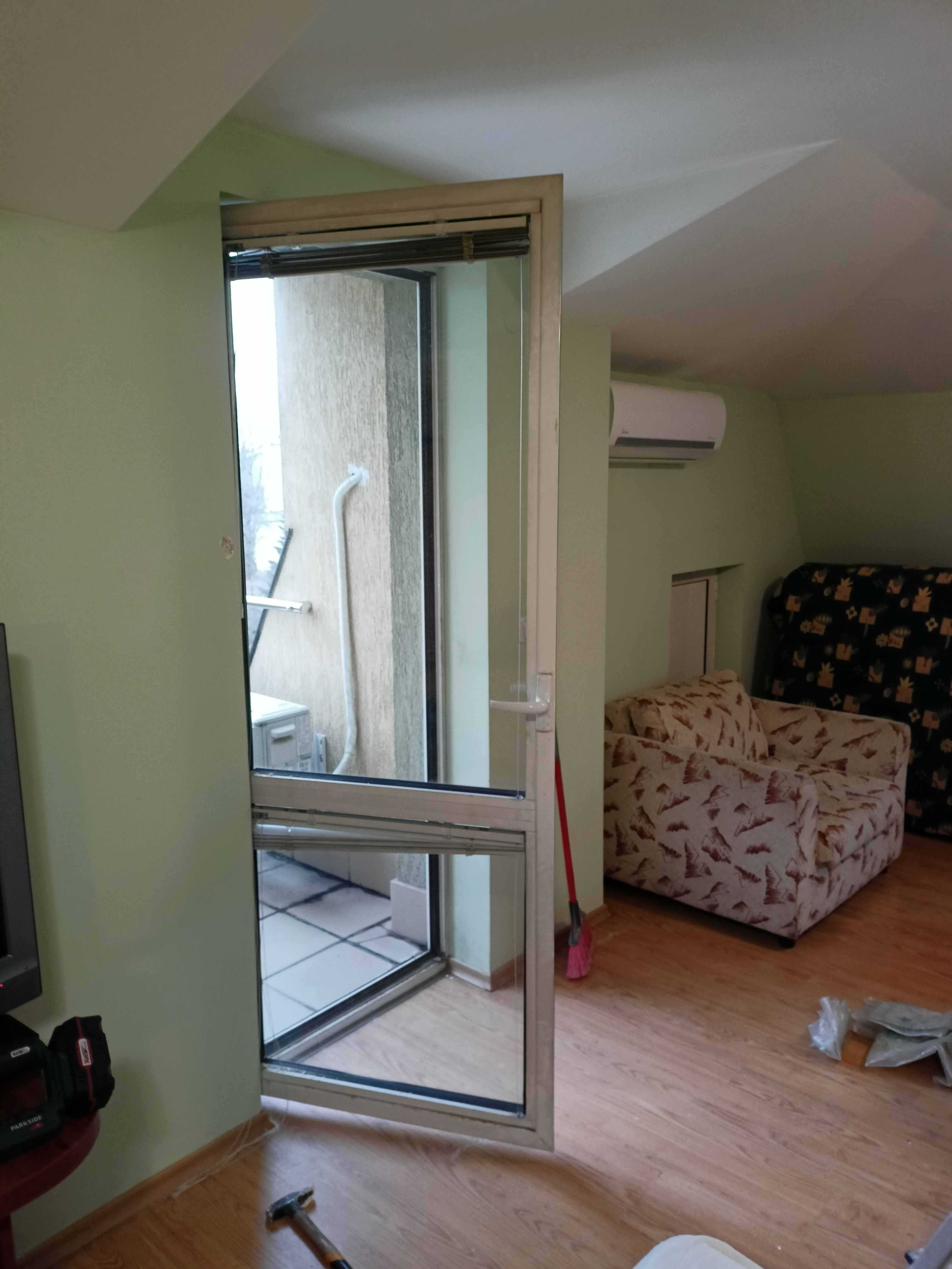 Балконска алуминиева врата 88х215см – 2 броя