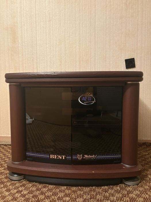 ТВ шкаф BEST Melody – AR33 – дървесен цвят, опушено стъкло