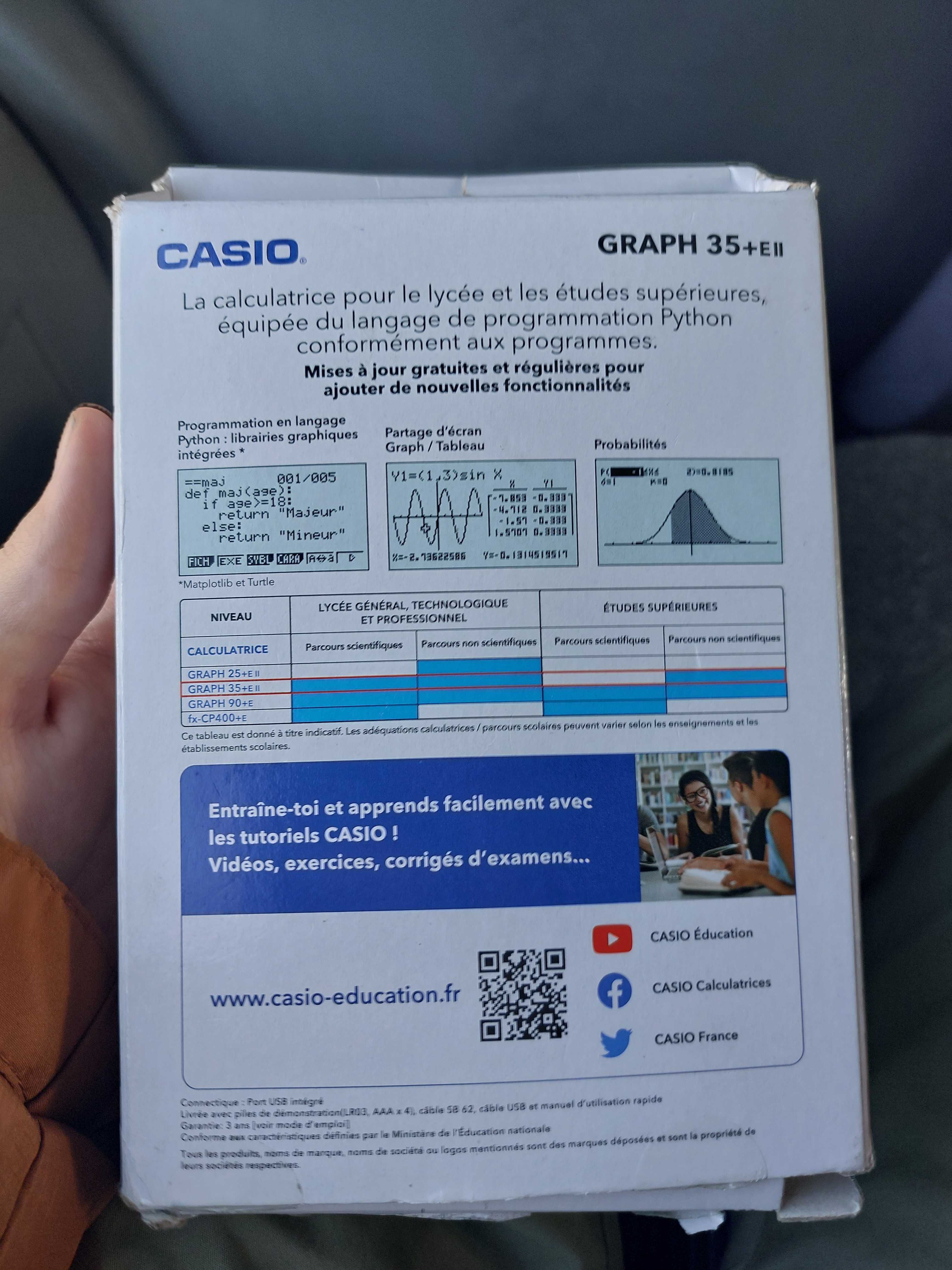 Casio GRAPH35+Ell(python)