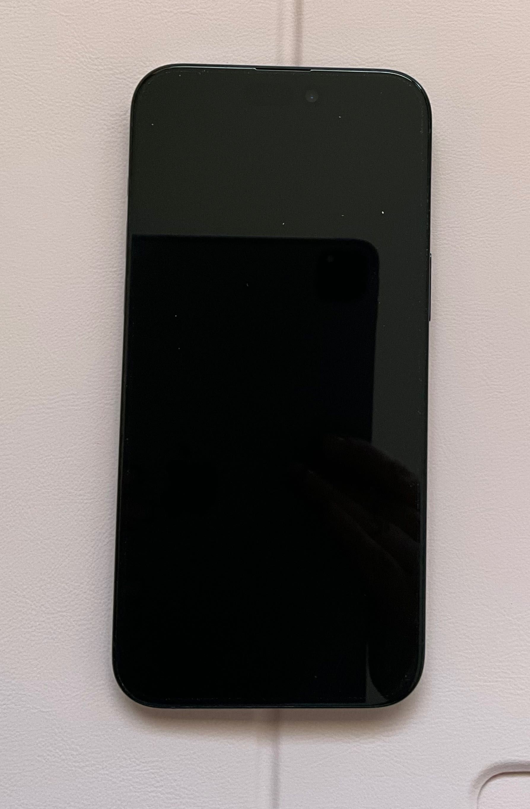 Като НОВ!I phone 15, Pro max, 256 GB, titanium blue, в гаранция,