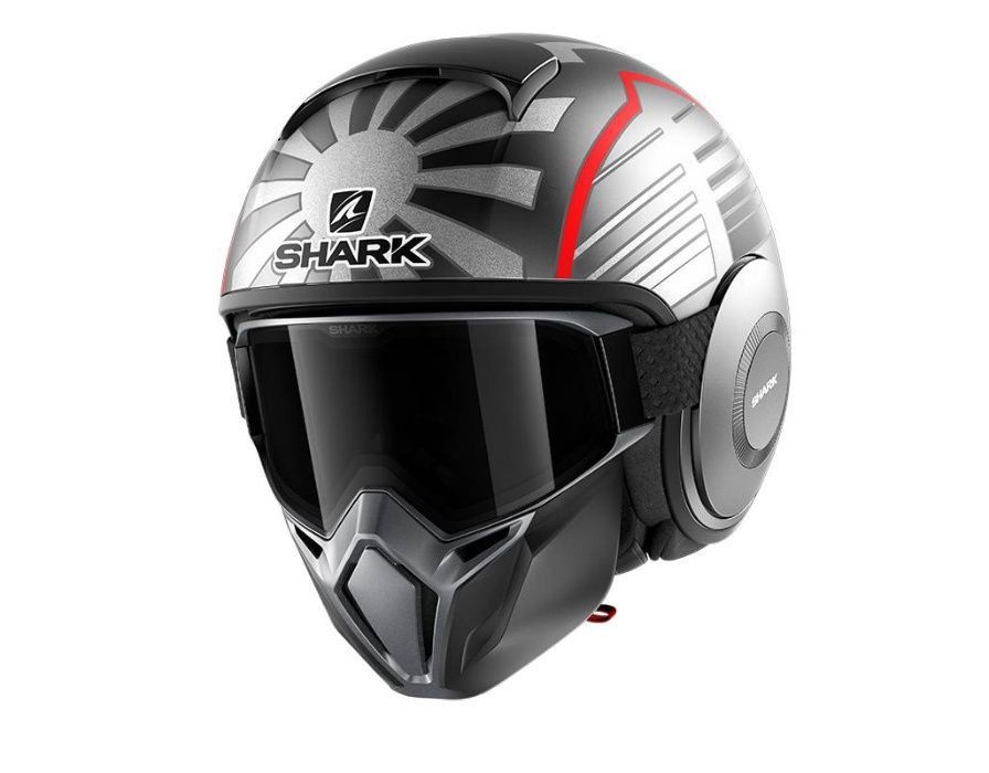 Шок цена! shark street drak zarco asr каска шлем за мотор мото чопър