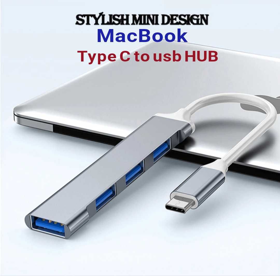 OTG HUB Type C. 4 USB 3.0 порта. Алматы