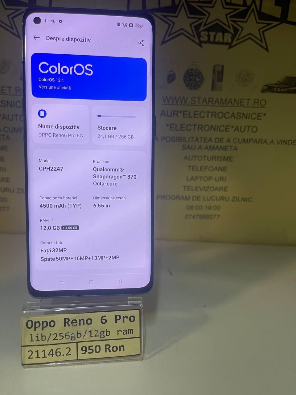 Oppo reno 6 PRO (VL)