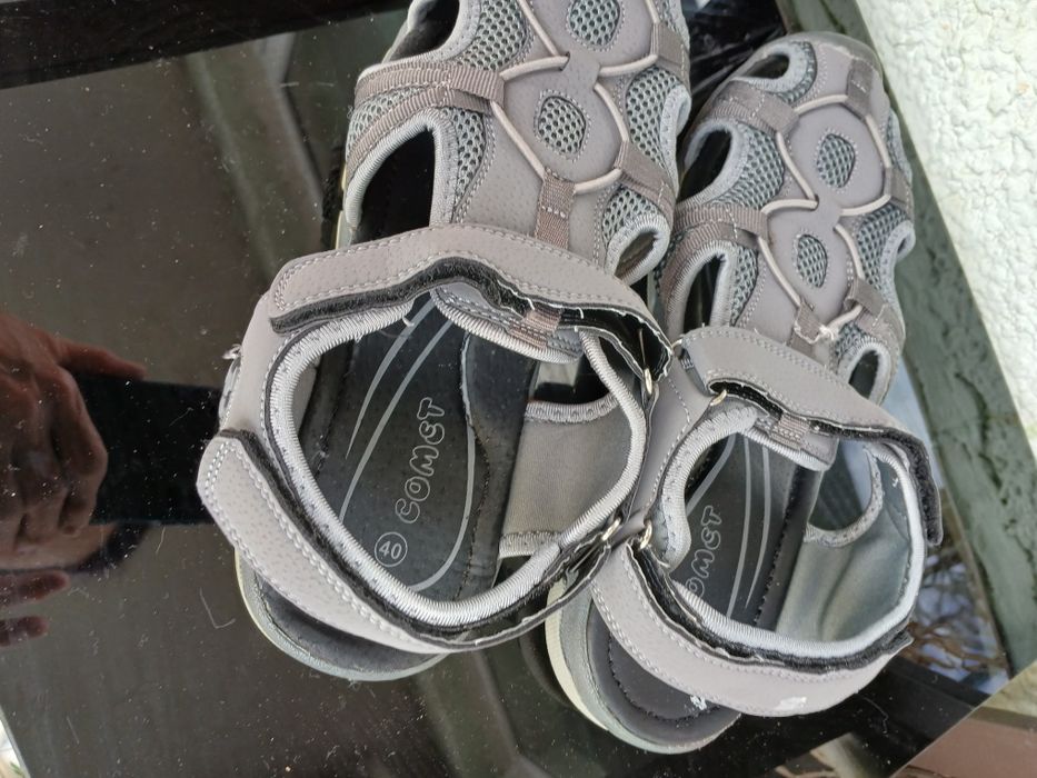 Сандали спиртни,  тип  маратонки,  сиви