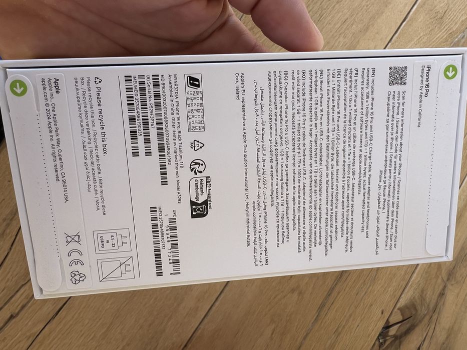 IPhone 16 PRO 1 TERRA Black Nou 0; sigilat; garantie 2ani NOU VDF