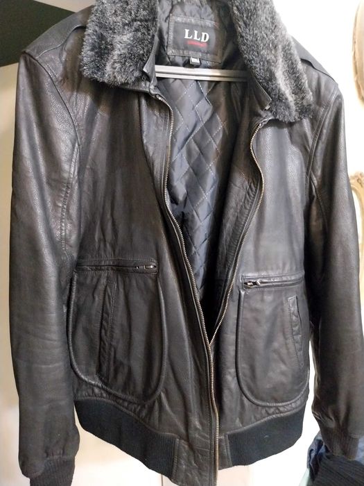 Мъжко естествена телешка кожа яке 2XL LLD само пробвано