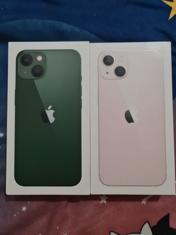 Cutie iPhone 13 verde si roz