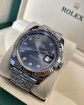 Rolex datejust gray dial 41/mm