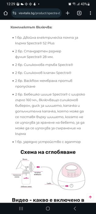 Помпа за кърма Spectra S2 Plus