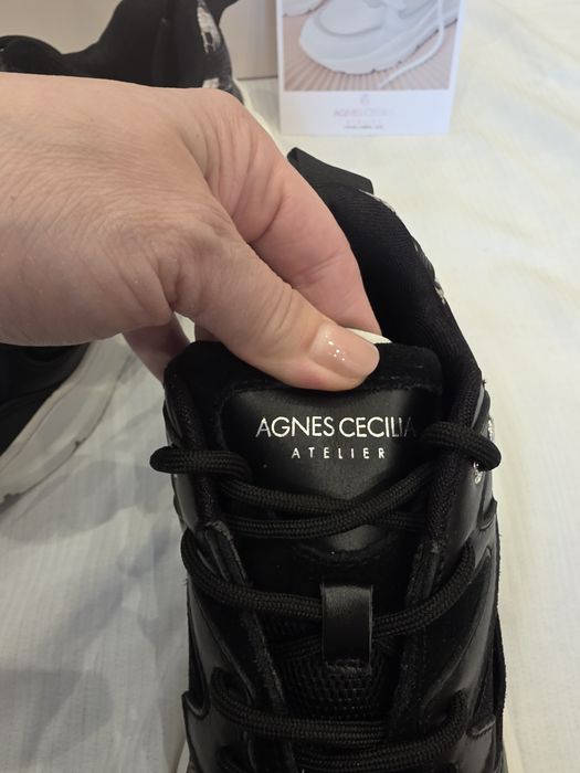 Pantofi casual Agnes Cecilua, noi, 38