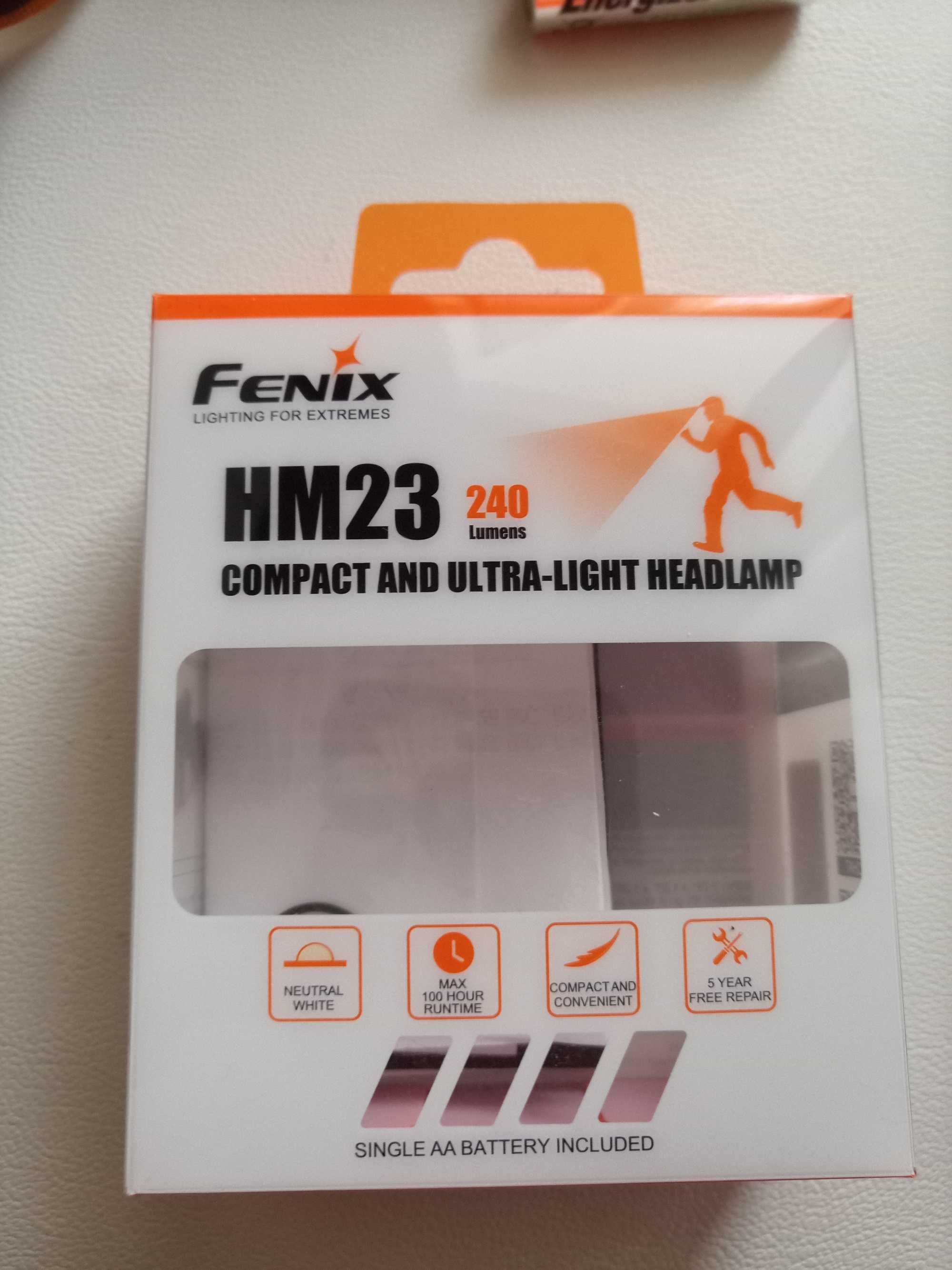 Lanterna frontala Fenix HM23 - 240 lumeni cu 2 acumulatori