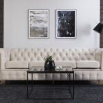 Диван Chestefield Deluxe – четириместно, бежово