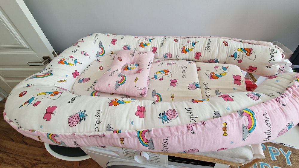 Кокон для новорожденных с подушкой и коконом-пеленкой