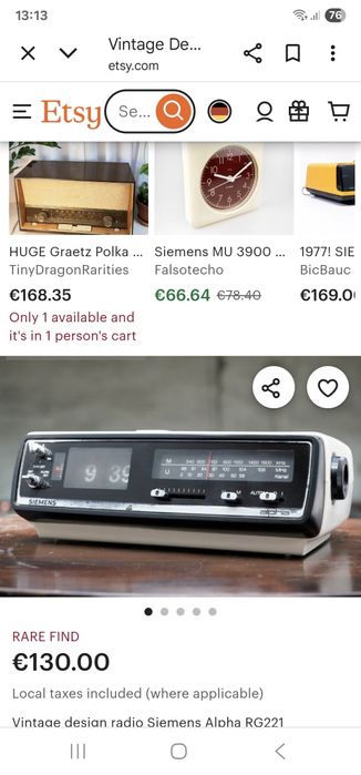 Radio Siemens cu ceas flip mecsnic,ca nou