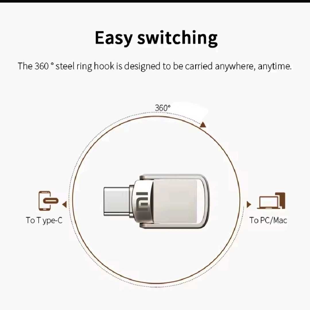 Нова Флаш памет Метална XIAOMI 2TB(2 хиляди GB)