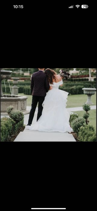 Vand rochie de mireasa Esposa sirena cu trena detasabila