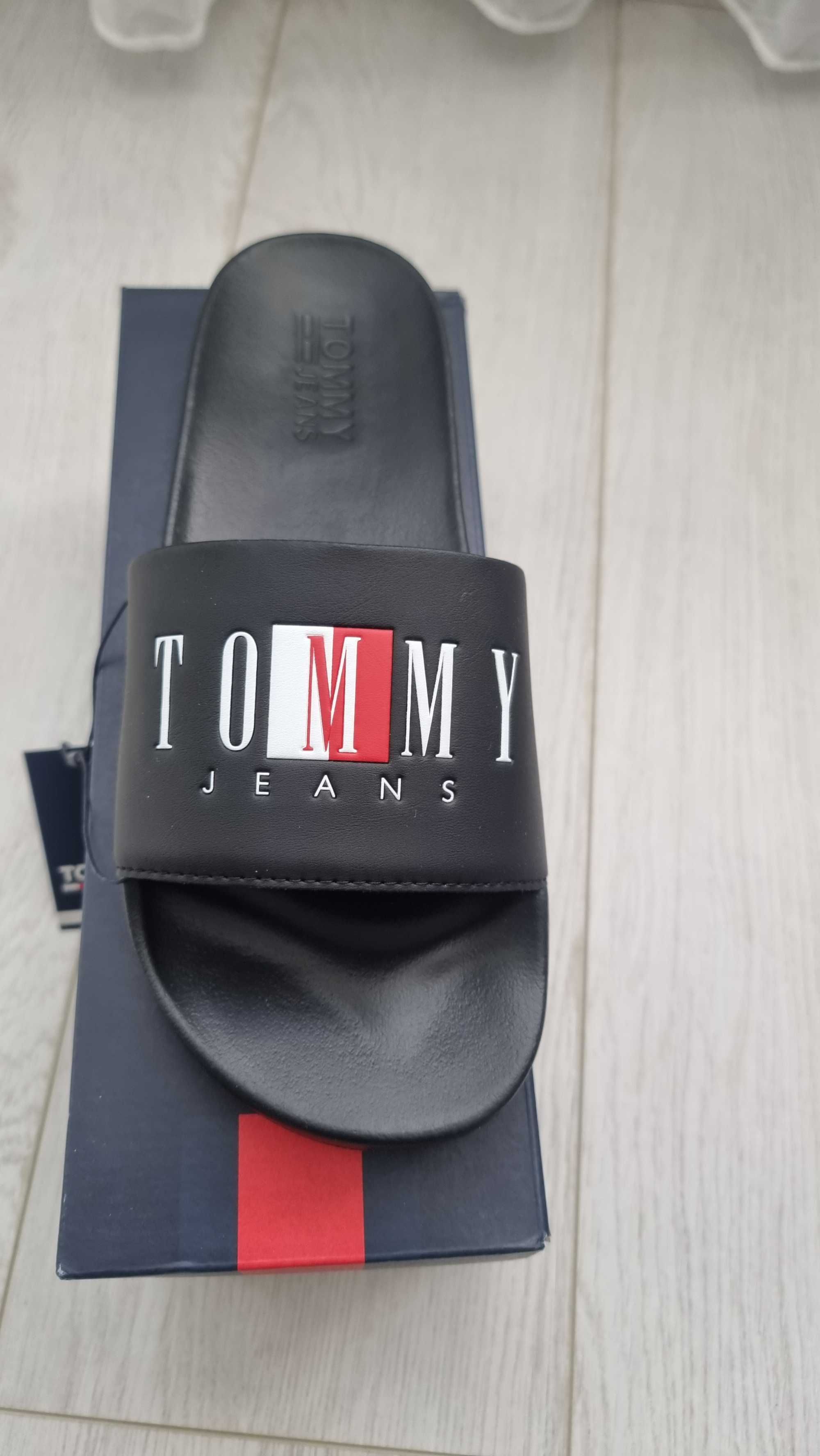 Papuci Tommy Jeans pool slide, negru