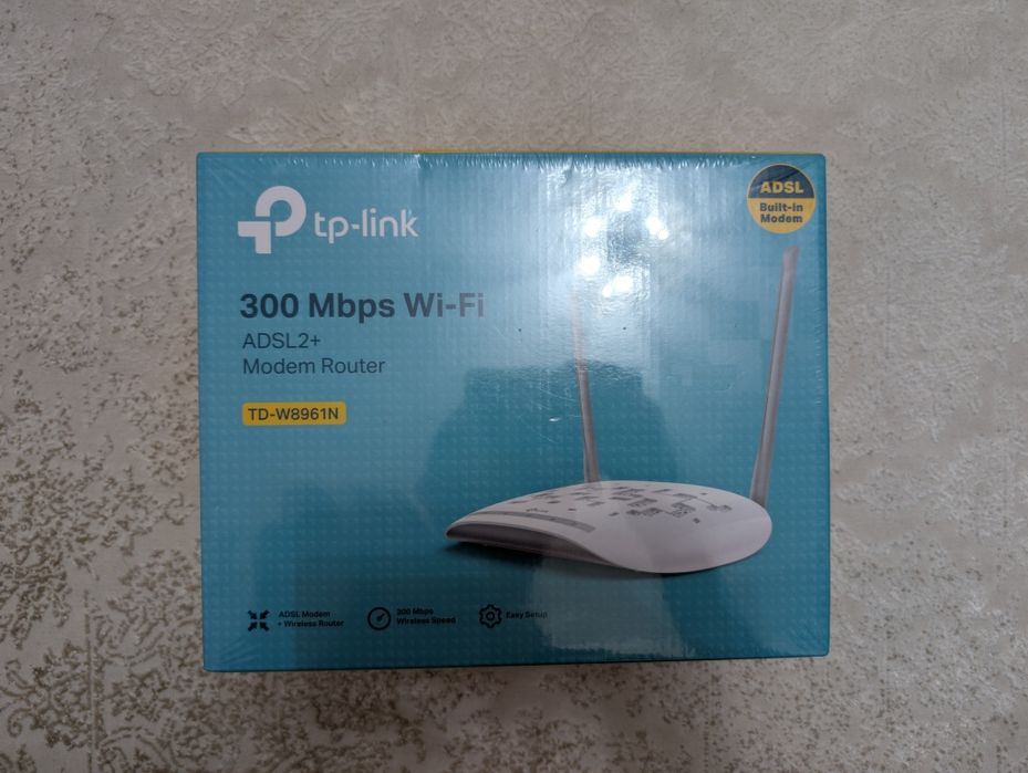 Беспродной модем роутер ADSL2+ tp-link